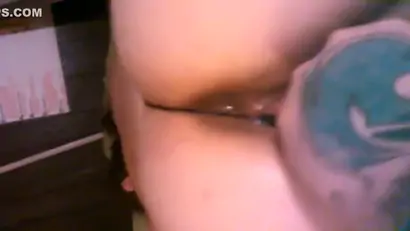 Hubby pounding my vag with my vibe while my ass puckers
