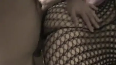 Brunette in bodystockings sucks cock