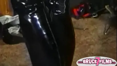 Lesbian strapon fucks ass